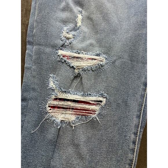 Lane Bryant‎ Straight Jeans Plus Size 20p Blue Stretch Distressed - Picture 2 of 8